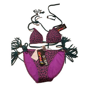 Brasil Swimwear – Leopard Print 2-Piece Bikini – Size S – NWT